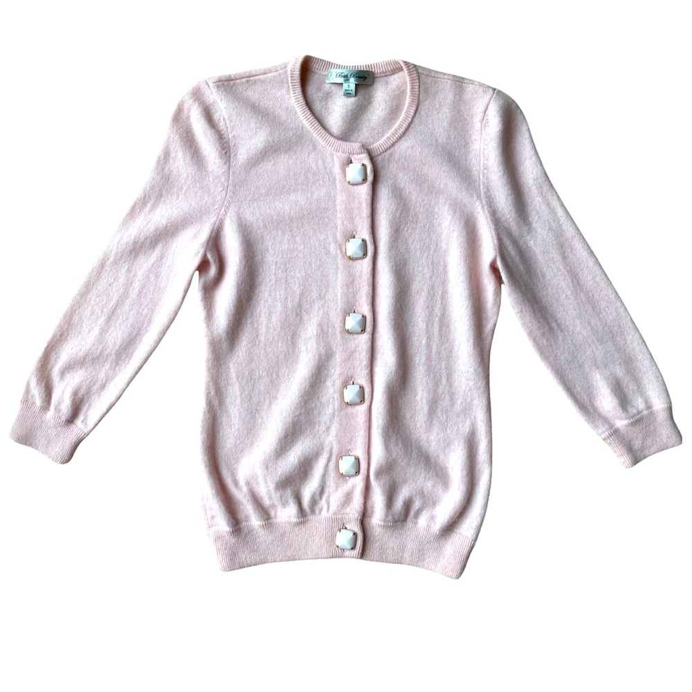 Anthropologie Beth Bowley Pink 100% Cashmere Cardigan Sweater Small
